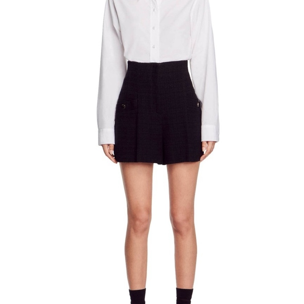 Sandro Tweet Hight Waisted Women's Shorts, Size 36
